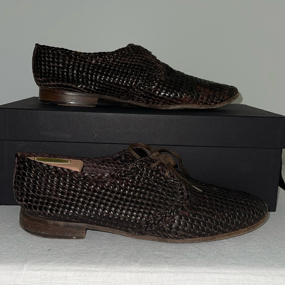 Men’s Dolce & Gabbana Leather Woven Derby 11